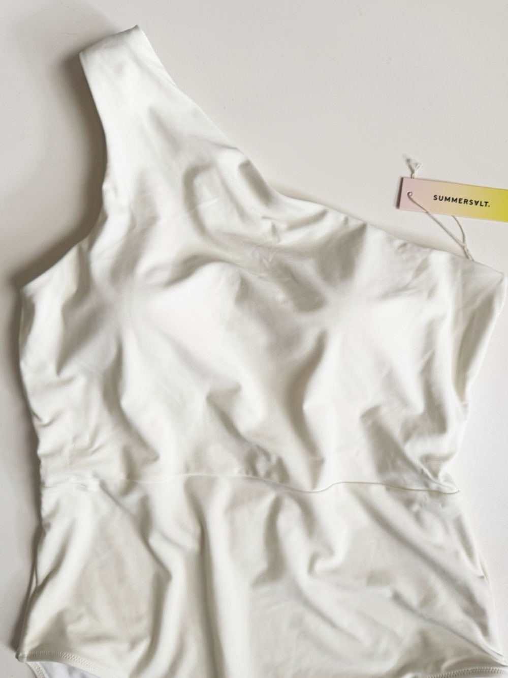 Summersalt Sidestroke One Piece Swimsuit Bathingsuit 12 Cream White Bride NWT - Picture 7 of 11